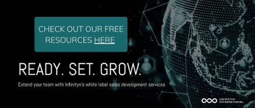 CTA for Infinityn's free resources for technology enterprises looking to extend their sales or marketing team through white label service, event impact maximization and agile account based marketing